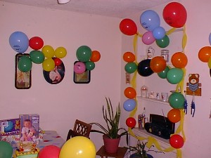 Ballons on the wall